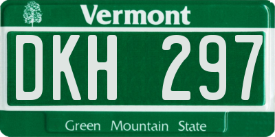 VT license plate DKH297