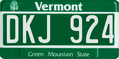 VT license plate DKJ924