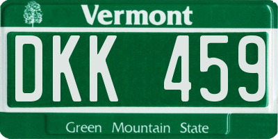 VT license plate DKK459