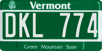 VT license plate DKL774