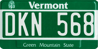 VT license plate DKN568
