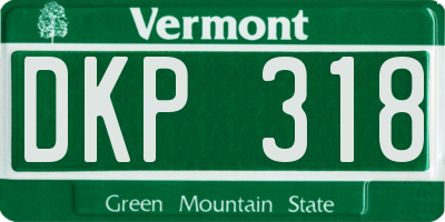 VT license plate DKP318