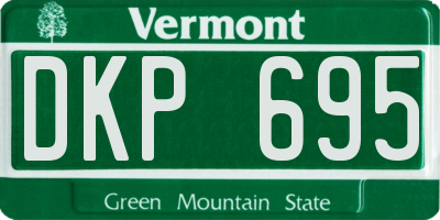 VT license plate DKP695