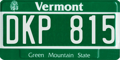 VT license plate DKP815