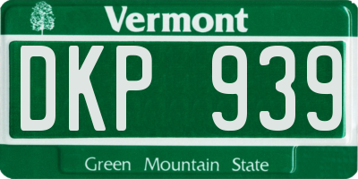 VT license plate DKP939