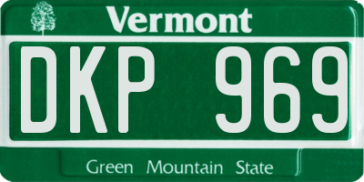VT license plate DKP969