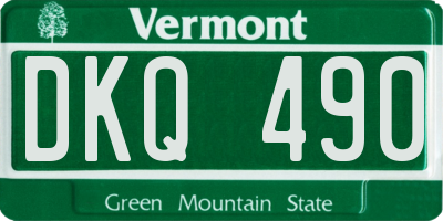 VT license plate DKQ490