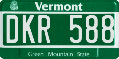 VT license plate DKR588