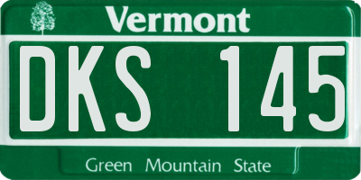 VT license plate DKS145