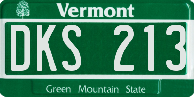 VT license plate DKS213