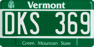 VT license plate DKS369