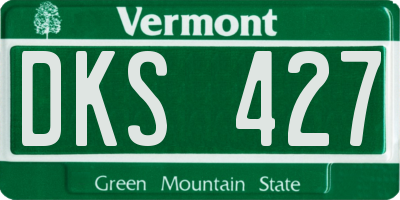 VT license plate DKS427