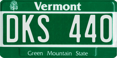 VT license plate DKS440