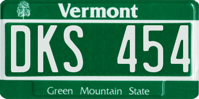 VT license plate DKS454