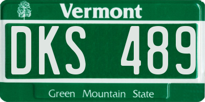 VT license plate DKS489