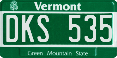 VT license plate DKS535