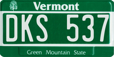 VT license plate DKS537