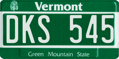 VT license plate DKS545