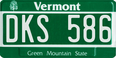 VT license plate DKS586