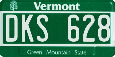 VT license plate DKS628
