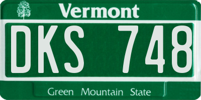 VT license plate DKS748