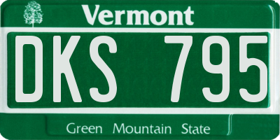 VT license plate DKS795