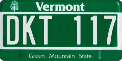 VT license plate DKT117
