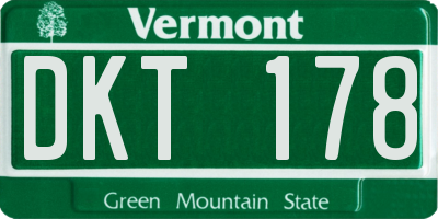 VT license plate DKT178