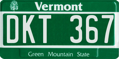 VT license plate DKT367