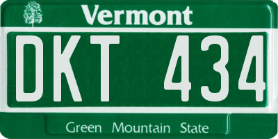 VT license plate DKT434