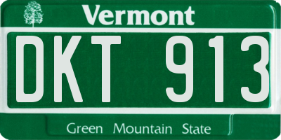 VT license plate DKT913