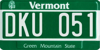 VT license plate DKU051