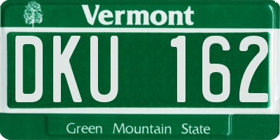 VT license plate DKU162