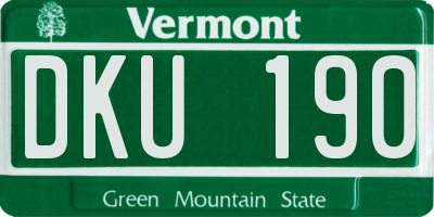 VT license plate DKU190