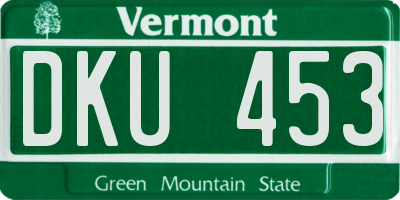 VT license plate DKU453