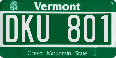 VT license plate DKU801