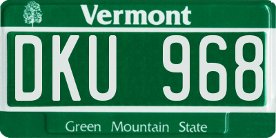 VT license plate DKU968