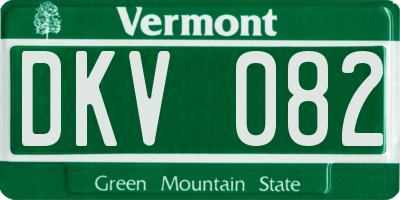 VT license plate DKV082