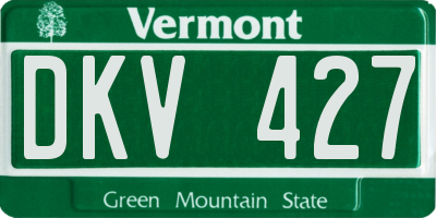 VT license plate DKV427