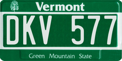 VT license plate DKV577