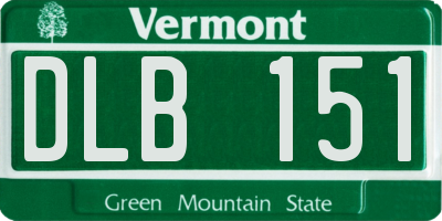 VT license plate DLB151