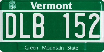 VT license plate DLB152