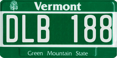 VT license plate DLB188