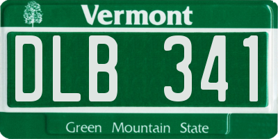 VT license plate DLB341
