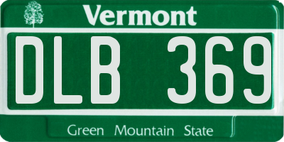 VT license plate DLB369