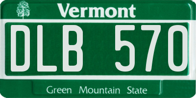 VT license plate DLB570
