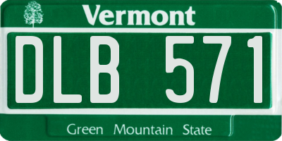 VT license plate DLB571