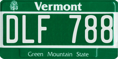 VT license plate DLF788