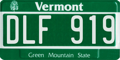 VT license plate DLF919
