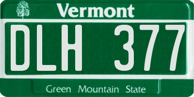 VT license plate DLH377